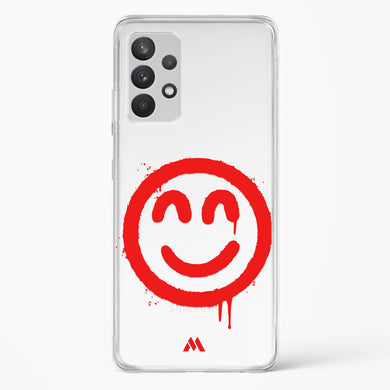 Painted Smiley Crystal Clear Transparent Case-(Samsung)