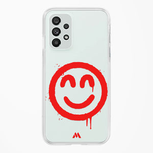 Painted Smiley Crystal Clear Transparent Case-(Samsung)