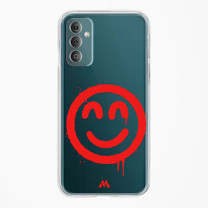 Painted Smiley Crystal Clear Transparent Case-(Samsung)