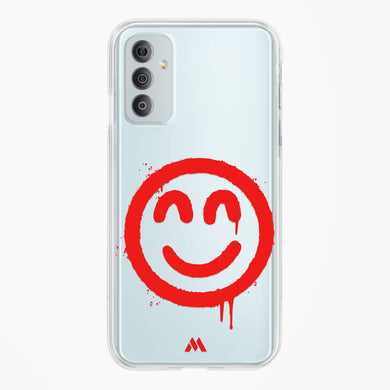 Painted Smiley Crystal Clear Transparent Case-(Samsung)