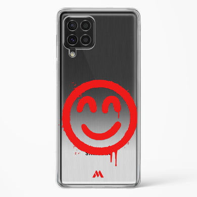 Painted Smiley Crystal Clear Transparent Case-(Samsung)