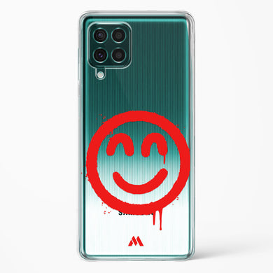 Painted Smiley Crystal Clear Transparent Case-(Samsung)