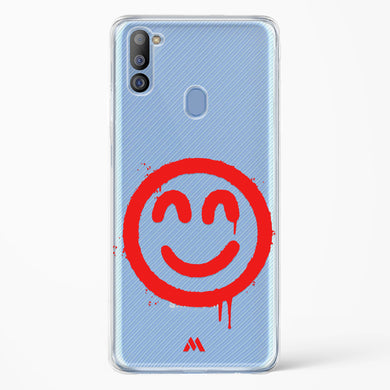 Painted Smiley Crystal Clear Transparent Case-(Samsung)