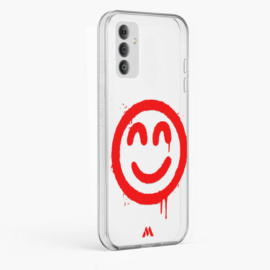 Painted Smiley Crystal Clear Transparent Case-(Samsung)