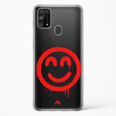 Painted Smiley Crystal Clear Transparent Case-(Samsung)