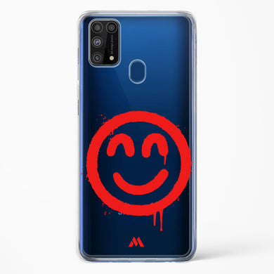Painted Smiley Crystal Clear Transparent Case-(Samsung)