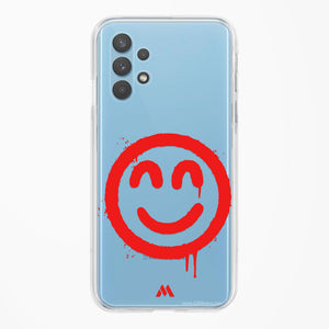 Painted Smiley Crystal Clear Transparent Case-(Samsung)