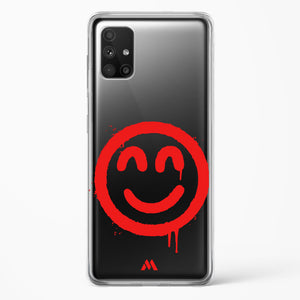 Painted Smiley Crystal Clear Transparent Case-(Samsung)