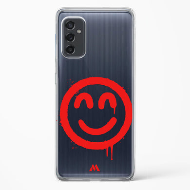 Painted Smiley Crystal Clear Transparent Case-(Samsung)