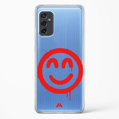 Painted Smiley Crystal Clear Transparent Case-(Samsung)