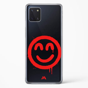 Painted Smiley Crystal Clear Transparent Case-(Samsung)