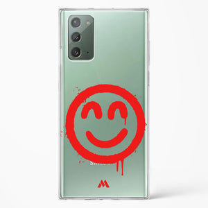 Painted Smiley Crystal Clear Transparent Case-(Samsung)
