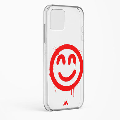 Painted Smiley Crystal Clear Transparent Case-(Samsung)
