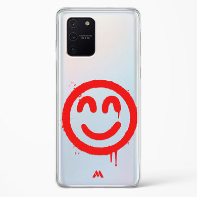 Painted Smiley Crystal Clear Transparent Case-(Samsung)