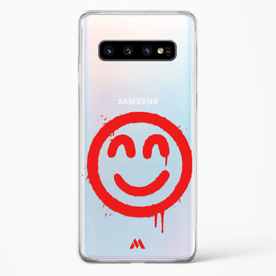 Painted Smiley Crystal Clear Transparent Case-(Samsung)