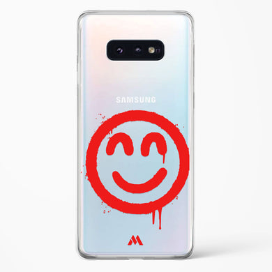 Painted Smiley Crystal Clear Transparent Case-(Samsung)
