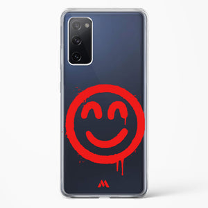 Painted Smiley Crystal Clear Transparent Case-(Samsung)