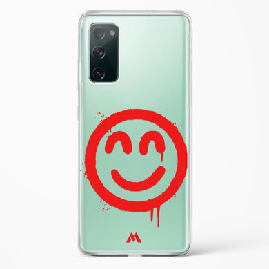 Painted Smiley Crystal Clear Transparent Case-(Samsung)
