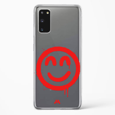 Painted Smiley Crystal Clear Transparent Case-(Samsung)