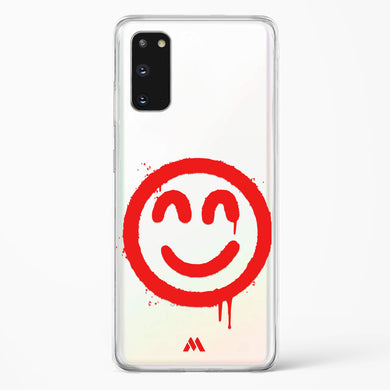 Painted Smiley Crystal Clear Transparent Case-(Samsung)