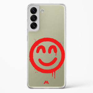 Painted Smiley Crystal Clear Transparent Case-(Samsung)