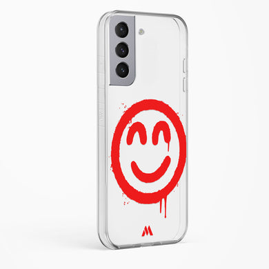 Painted Smiley Crystal Clear Transparent Case-(Samsung)