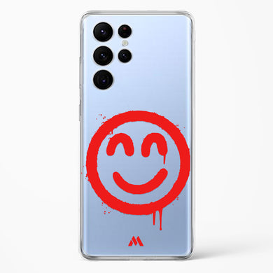 Painted Smiley Crystal Clear Transparent Case-(Samsung)