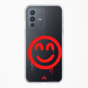Painted Smiley Crystal Clear Transparent Case-(Vivo)