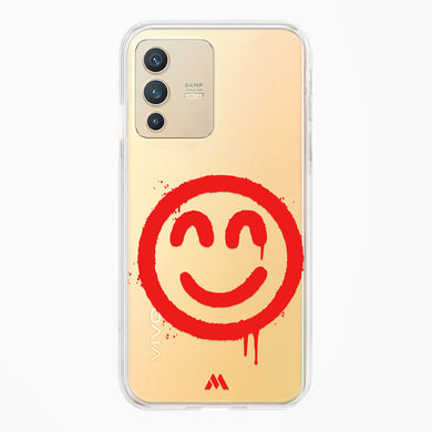 Painted Smiley Crystal Clear Transparent Case-(Vivo)