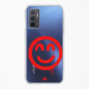 Painted Smiley Crystal Clear Transparent Case-(Vivo)