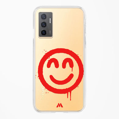 Painted Smiley Crystal Clear Transparent Case-(Vivo)