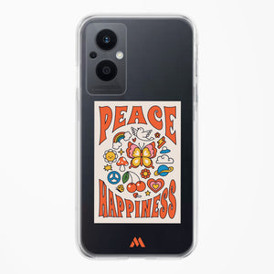 Peace And Happiness Crystal Clear Transparent Case-(Oppo)