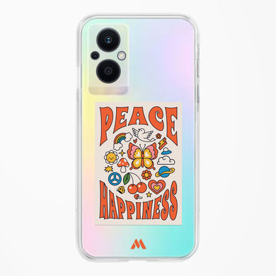 Peace And Happiness Crystal Clear Transparent Case-(Oppo)