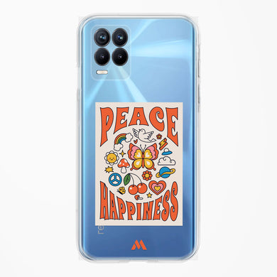 Peace And Happiness Crystal Clear Transparent Case-(Realme)