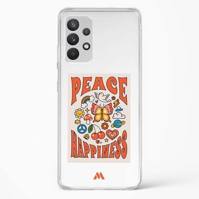 Peace And Happiness Crystal Clear Transparent Case-(Samsung)