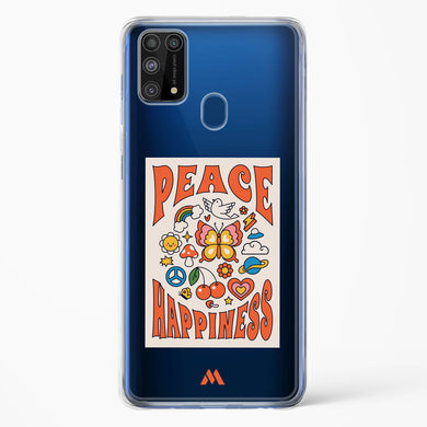 Peace And Happiness Crystal Clear Transparent Case-(Samsung)