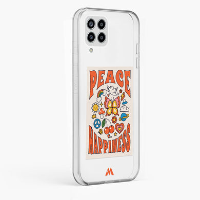 Peace And Happiness Crystal Clear Transparent Case-(Samsung)