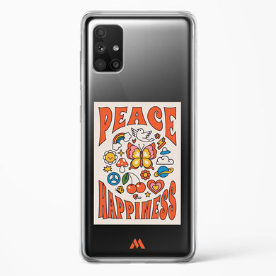 Peace And Happiness Crystal Clear Transparent Case-(Samsung)