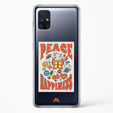 Peace And Happiness Crystal Clear Transparent Case-(Samsung)