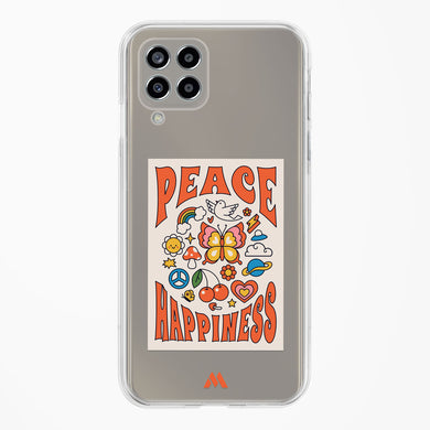 Peace And Happiness Crystal Clear Transparent Case-(Samsung)