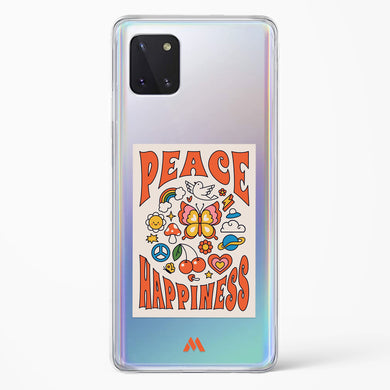 Peace And Happiness Crystal Clear Transparent Case-(Samsung)