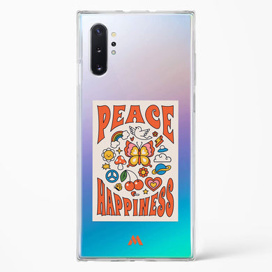 Peace And Happiness Crystal Clear Transparent Case-(Samsung)