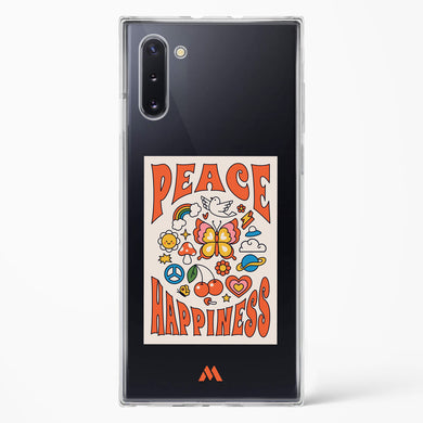Peace And Happiness Crystal Clear Transparent Case-(Samsung)