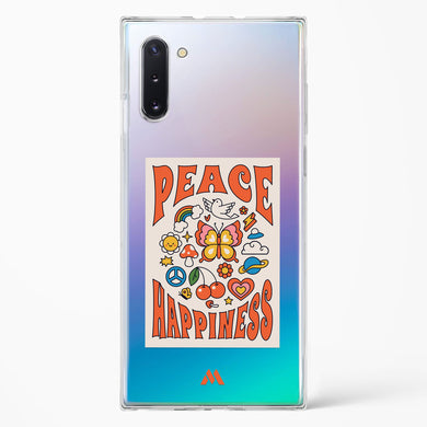 Peace And Happiness Crystal Clear Transparent Case-(Samsung)