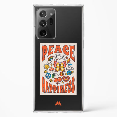 Peace And Happiness Crystal Clear Transparent Case-(Samsung)