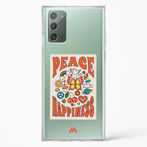 Peace And Happiness Crystal Clear Transparent Case-(Samsung)