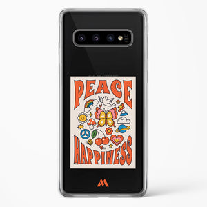 Peace And Happiness Crystal Clear Transparent Case-(Samsung)