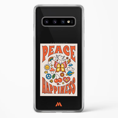 Peace And Happiness Crystal Clear Transparent Case-(Samsung)