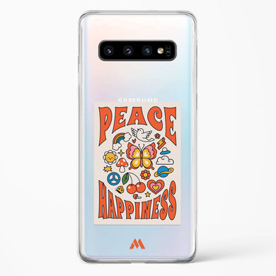 Peace And Happiness Crystal Clear Transparent Case-(Samsung)