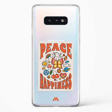 Peace And Happiness Crystal Clear Transparent Case-(Samsung)
